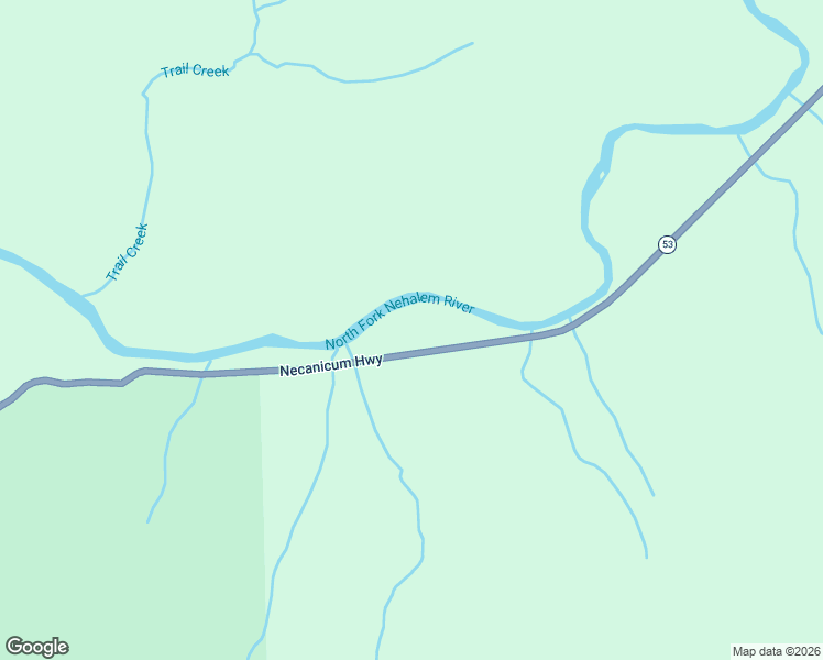 map of restaurants, bars, coffee shops, grocery stores, and more near 78488 Oregon 53 in Nehalem