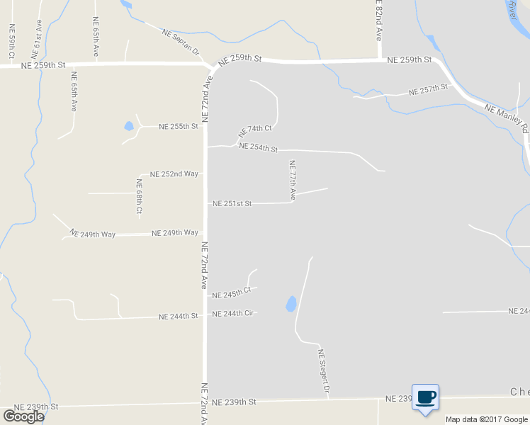 map of restaurants, bars, coffee shops, grocery stores, and more near 7509 Northeast 251st Street in Battle Ground