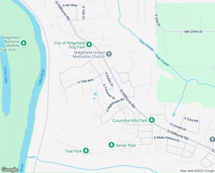 map of restaurants, bars, coffee shops, grocery stores, and more near 1811 South Dusky Drive in Ridgefield