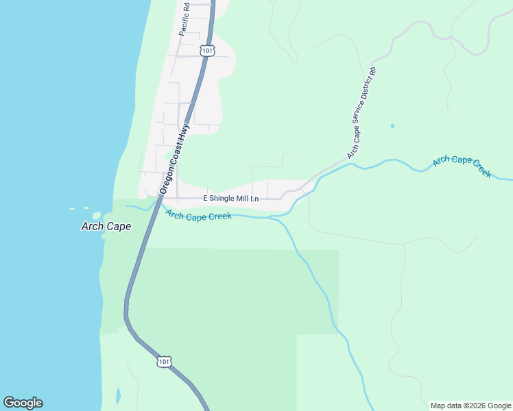 map of restaurants, bars, coffee shops, grocery stores, and more near 32034 East Shingle Mill Lane in Arch Cape