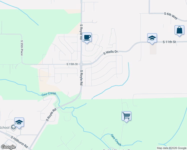 map of restaurants, bars, coffee shops, grocery stores, and more near 1627 South 47th Place in Ridgefield