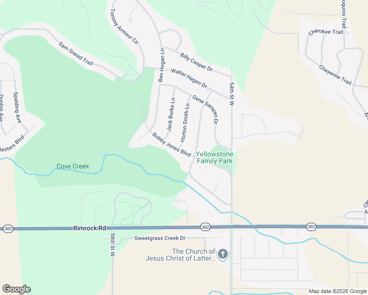 map of restaurants, bars, coffee shops, grocery stores, and more near 3214 Horton Smith Lane in Billings