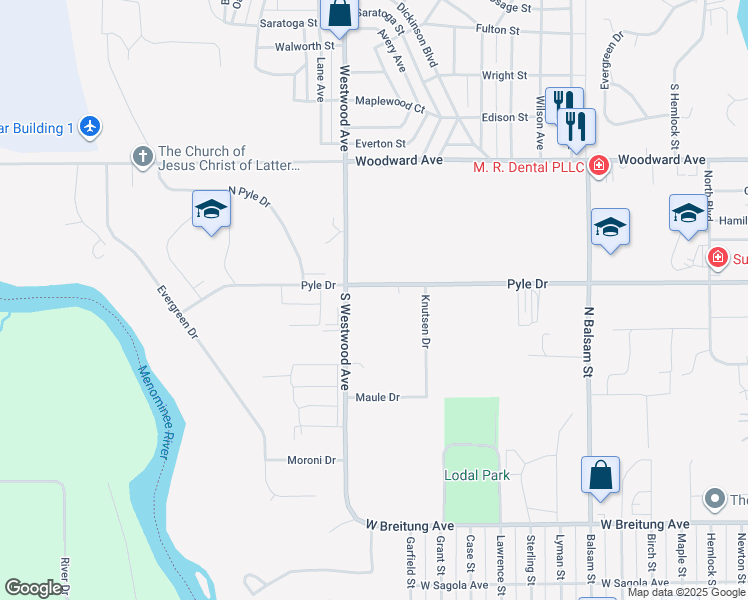 1655 Pyle Drive, Kingsford MI Walk Score