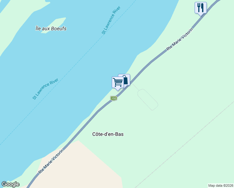 map of restaurants, bars, coffee shops, grocery stores, and more near 1141 Route Marie-Victorin in Verchères