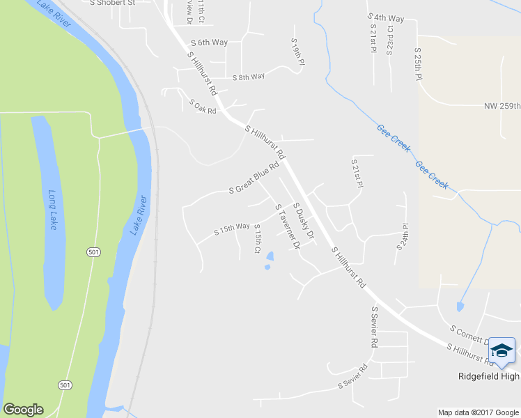 map of restaurants, bars, coffee shops, grocery stores, and more near 1557 S 14th Cir in Ridgefield