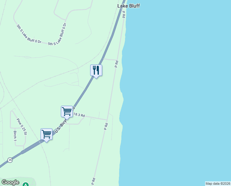 map of restaurants, bars, coffee shops, grocery stores, and more near 6968-7072 P Road in Gladstone