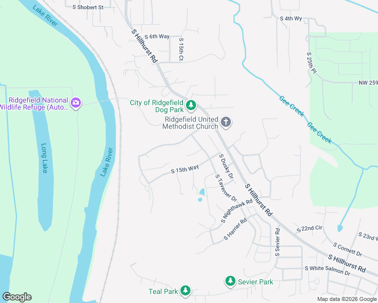 map of restaurants, bars, coffee shops, grocery stores, and more near 1554 South 14th Circle in Ridgefield