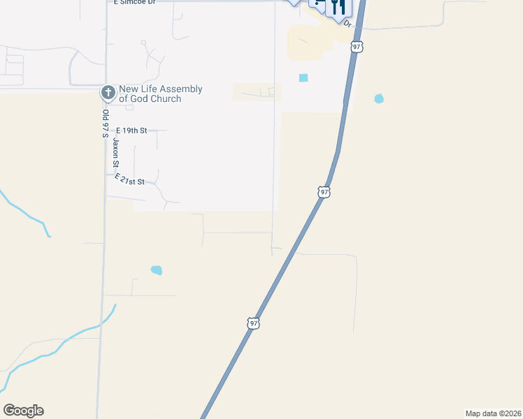 map of restaurants, bars, coffee shops, grocery stores, and more near 625 East Easy Street in Goldendale