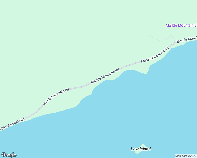 map of restaurants, bars, coffee shops, grocery stores, and more near Marble Mountain Road in River Denys