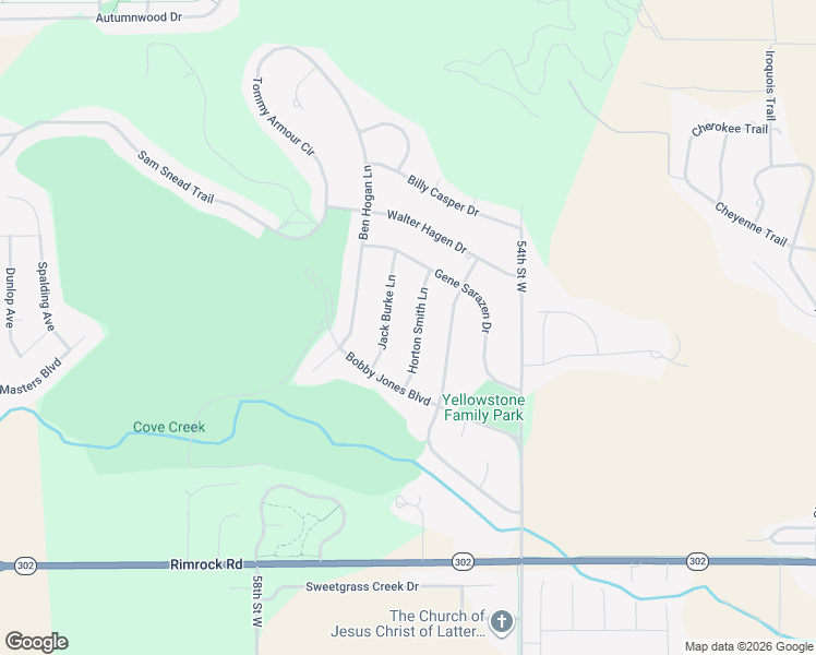 map of restaurants, bars, coffee shops, grocery stores, and more near 3316 Horton Smith Lane in Billings