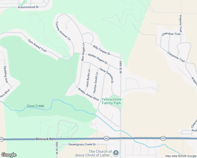 map of restaurants, bars, coffee shops, grocery stores, and more near 3316 Horton Smith Lane in Billings