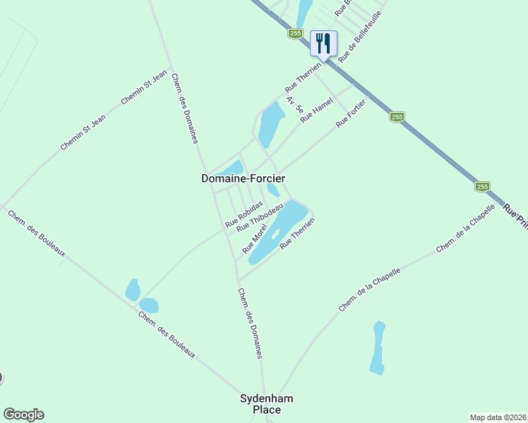 map of restaurants, bars, coffee shops, grocery stores, and more near 150 4e Avenue in Saint-Félix-de-Kingsey