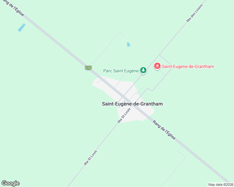 map of restaurants, bars, coffee shops, grocery stores, and more near 1019 Rang de l'Église in Saint-Eugène-de-Grantham