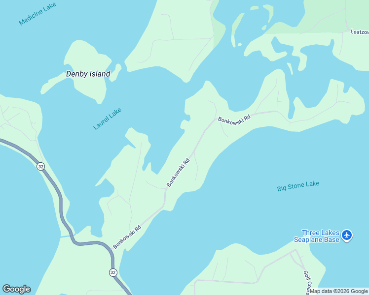 map of restaurants, bars, coffee shops, grocery stores, and more near 7150 Paradise Road in Three Lakes