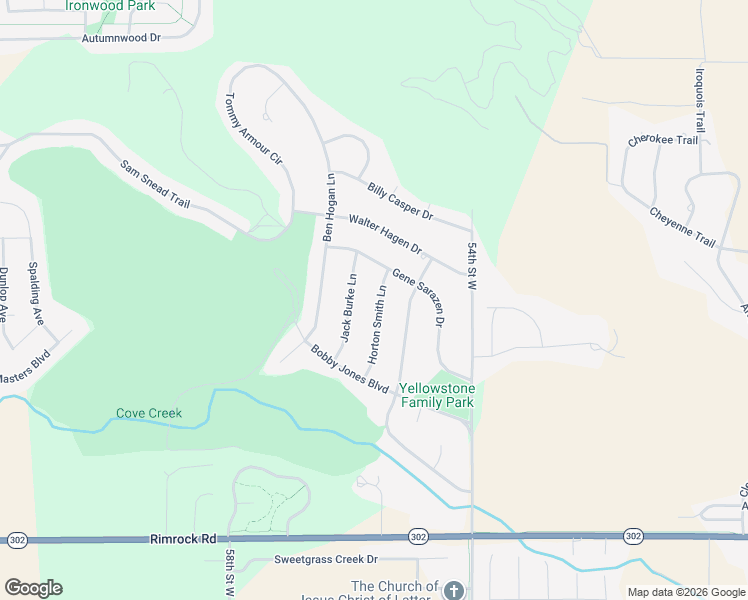 map of restaurants, bars, coffee shops, grocery stores, and more near 3316 Horton Smith Lane in Billings