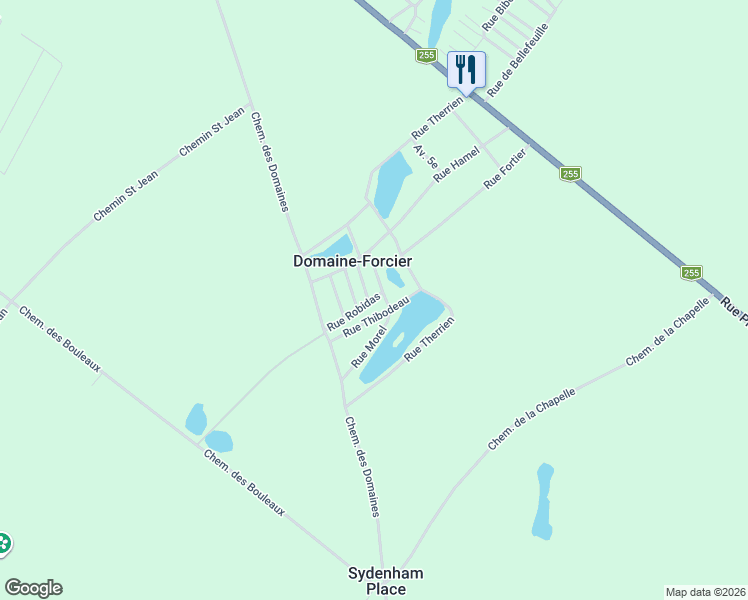 map of restaurants, bars, coffee shops, grocery stores, and more near 150 4e Avenue in Saint-Félix-de-Kingsey