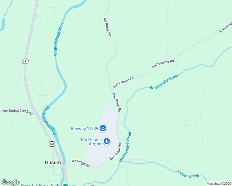 map of restaurants, bars, coffee shops, grocery stores, and more near 10 Oak Ridge Road in White Salmon
