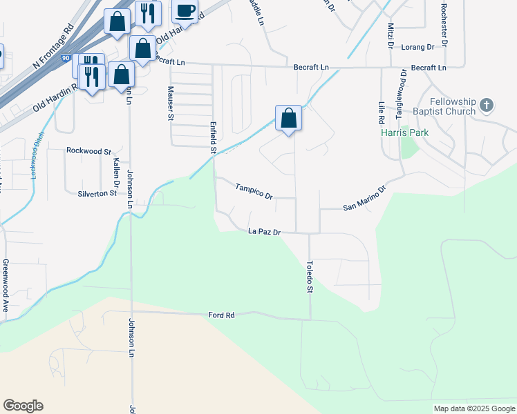 map of restaurants, bars, coffee shops, grocery stores, and more near 425 Durango Place in Billings