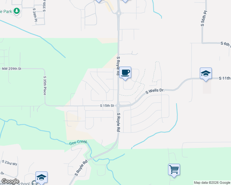 map of restaurants, bars, coffee shops, grocery stores, and more near 1304 South 44th Ave in Ridgefield