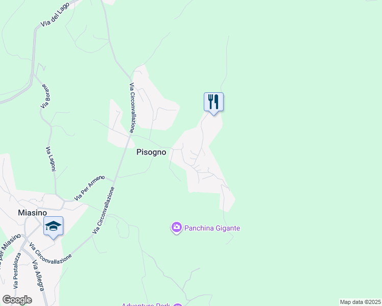 map of restaurants, bars, coffee shops, grocery stores, and more near Via Costaccia in Provincia di Novara