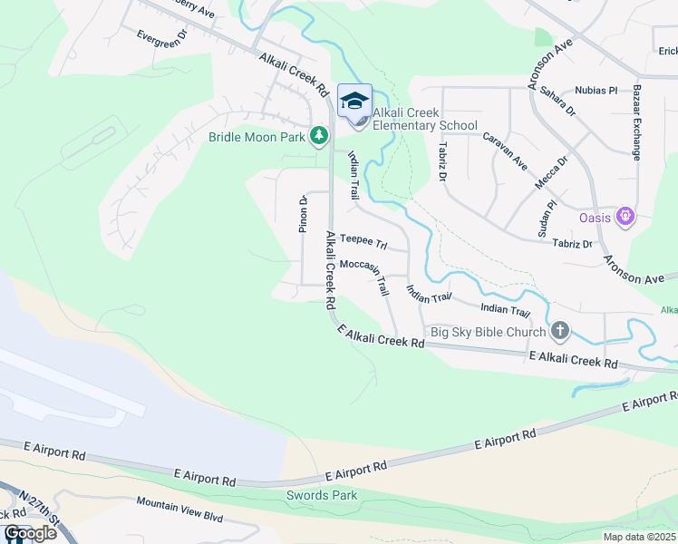 map of restaurants, bars, coffee shops, grocery stores, and more near 791 Moccasin Trail in Billings