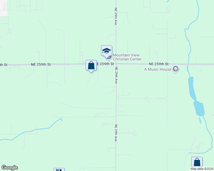 map of restaurants, bars, coffee shops, grocery stores, and more near 2809 Northeast 259th Street in Ridgefield