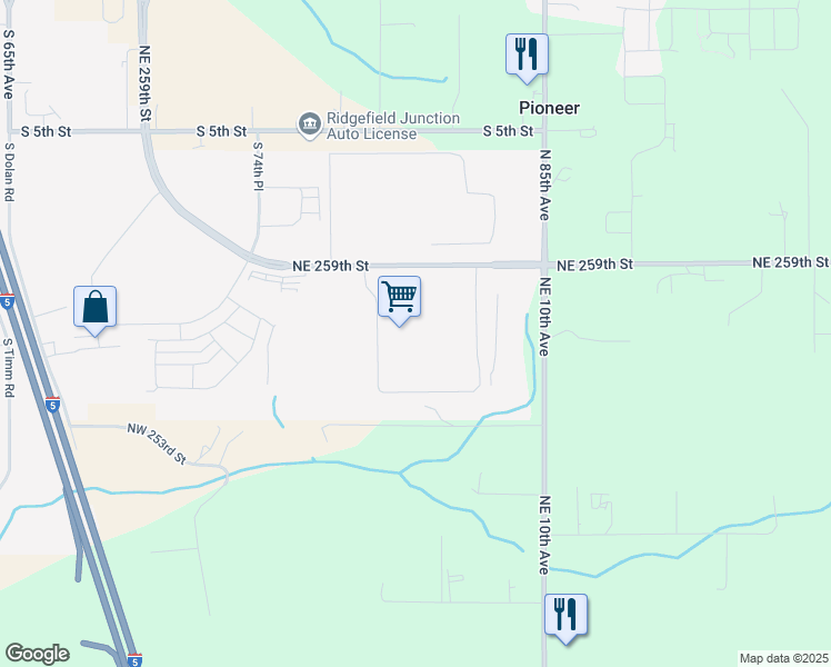 map of restaurants, bars, coffee shops, grocery stores, and more near 7909 South Union Ridge Parkway in Ridgefield