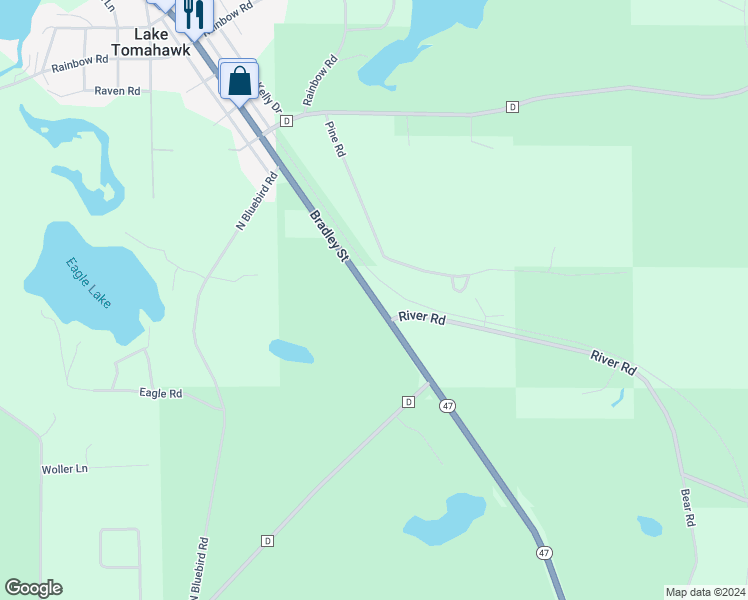 map of restaurants, bars, coffee shops, grocery stores, and more near 7101-7163 Bradley St in Oneida