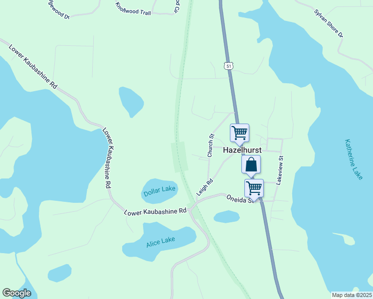 map of restaurants, bars, coffee shops, grocery stores, and more near 7075 Church Street in Hazelhurst