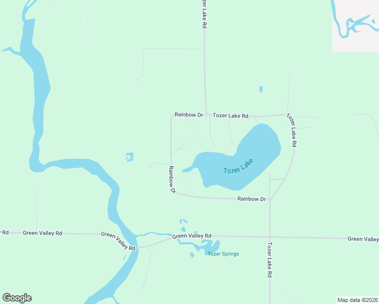 map of restaurants, bars, coffee shops, grocery stores, and more near N4836 Rainbow Drive in Spooner
