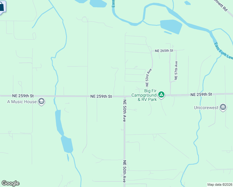 map of restaurants, bars, coffee shops, grocery stores, and more near 4816 Northeast 259th Street in Ridgefield