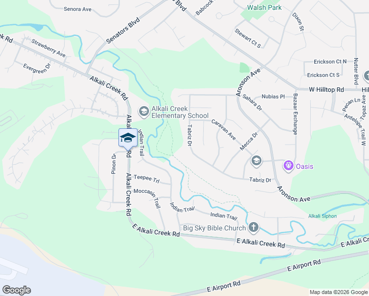 map of restaurants, bars, coffee shops, grocery stores, and more near 638 Tabriz Dr in Billings