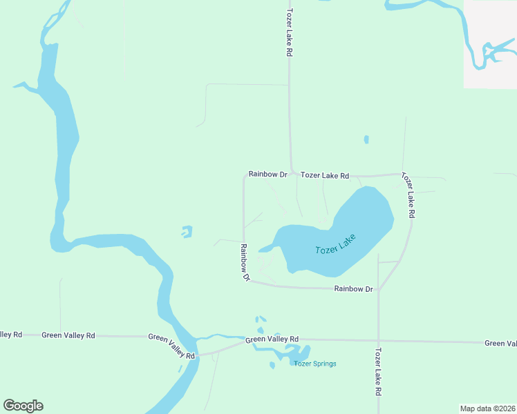 map of restaurants, bars, coffee shops, grocery stores, and more near N4836 Rainbow Drive in Spooner