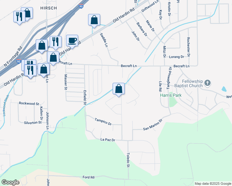 map of restaurants, bars, coffee shops, grocery stores, and more near 620 El Paso Street in Billings