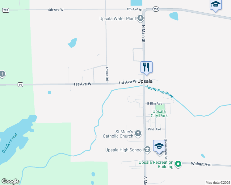 map of restaurants, bars, coffee shops, grocery stores, and more near in Upsala