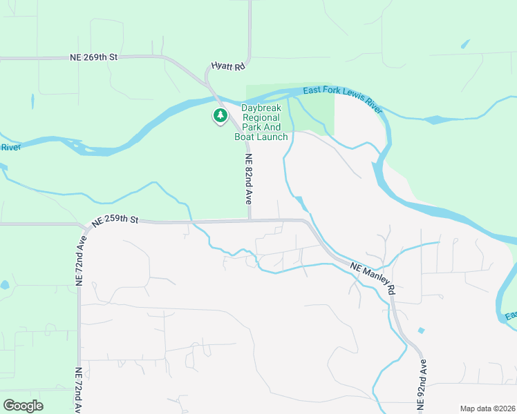 map of restaurants, bars, coffee shops, grocery stores, and more near 26829 Northeast 82nd Avenue in Battle Ground