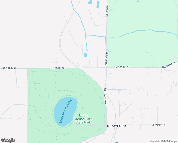 map of restaurants, bars, coffee shops, grocery stores, and more near 17811 Northeast 259th Street in Battle Ground