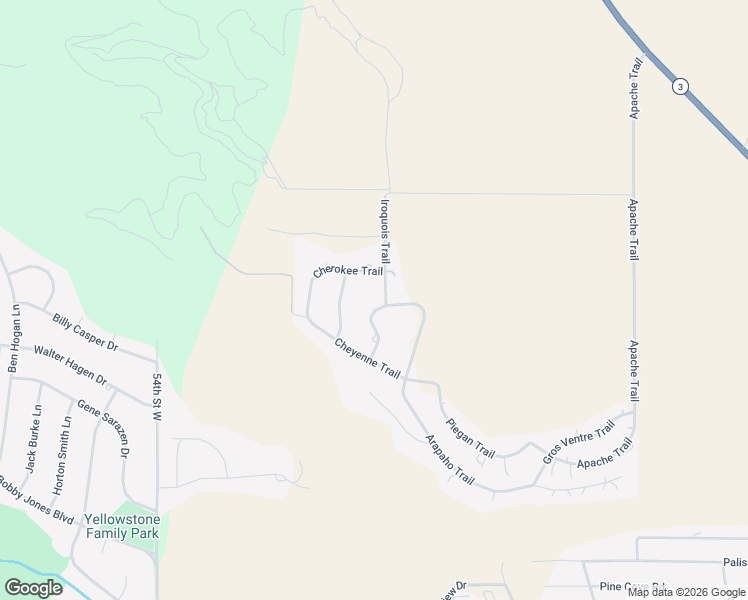 map of restaurants, bars, coffee shops, grocery stores, and more near 3636 Kiowa Trail in Billings