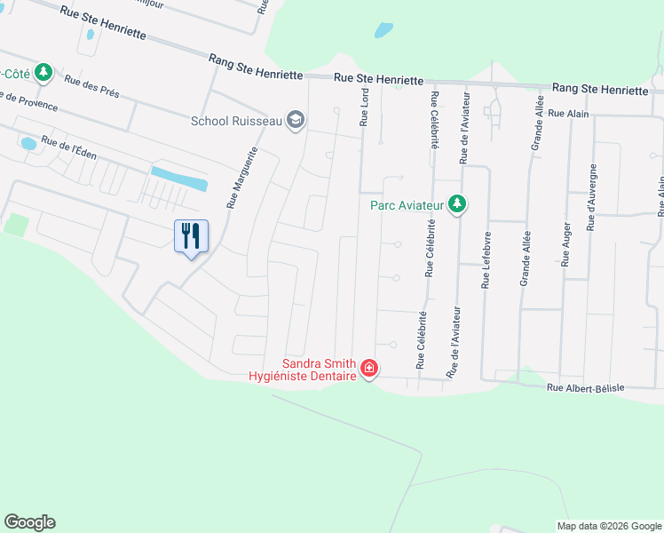 map of restaurants, bars, coffee shops, grocery stores, and more near 526 Rue Nicole in Saint-Lin-Laurentides