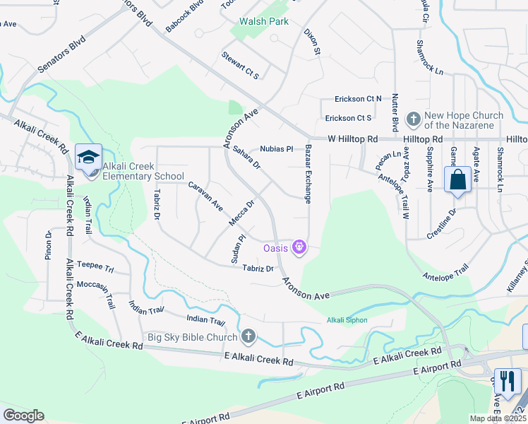 map of restaurants, bars, coffee shops, grocery stores, and more near 630 Aronson Avenue in Billings
