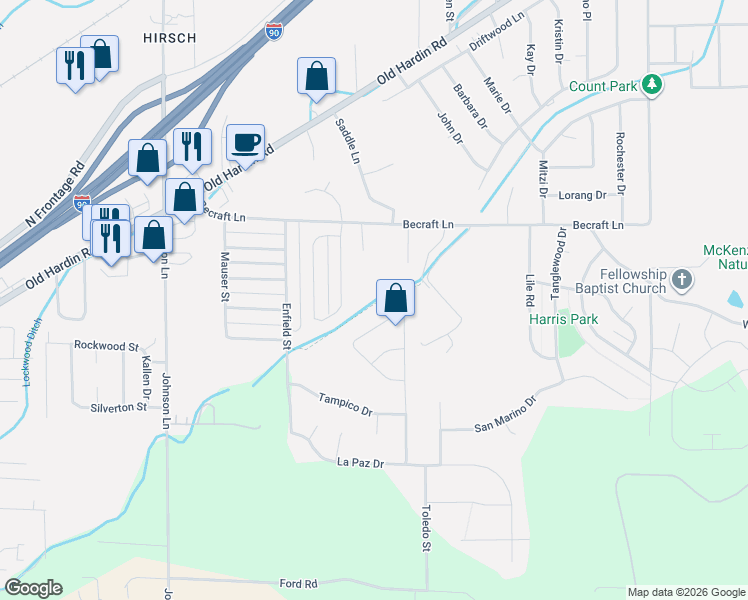 map of restaurants, bars, coffee shops, grocery stores, and more near 3125 Guadelupe Drive in Billings