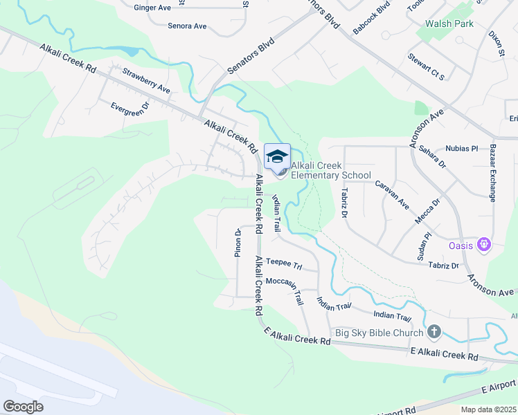 map of restaurants, bars, coffee shops, grocery stores, and more near 681 Alkali Creek Road in Billings