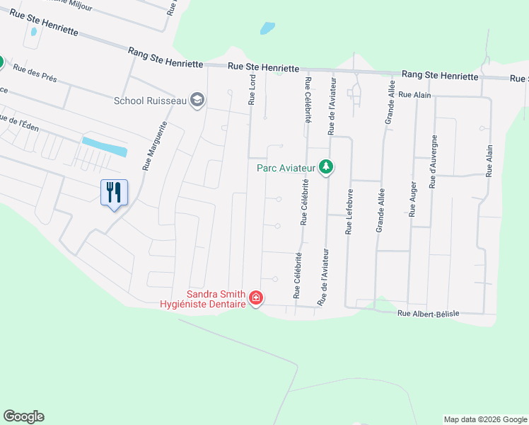 map of restaurants, bars, coffee shops, grocery stores, and more near 562 Rue Louis-Cyr in Saint-Lin - Laurentides