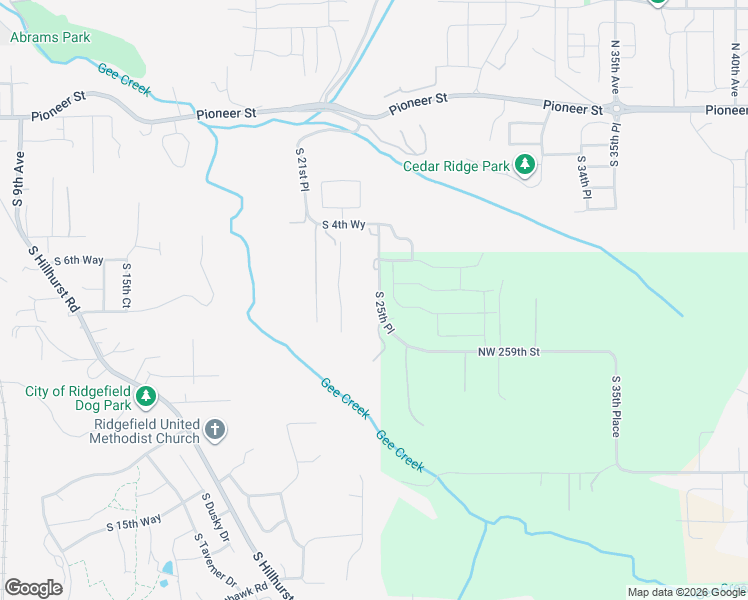 map of restaurants, bars, coffee shops, grocery stores, and more near 761 South 25th Place in Ridgefield