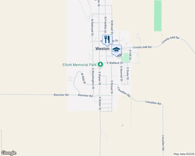 map of restaurants, bars, coffee shops, grocery stores, and more near 212 South Water Street in Weston