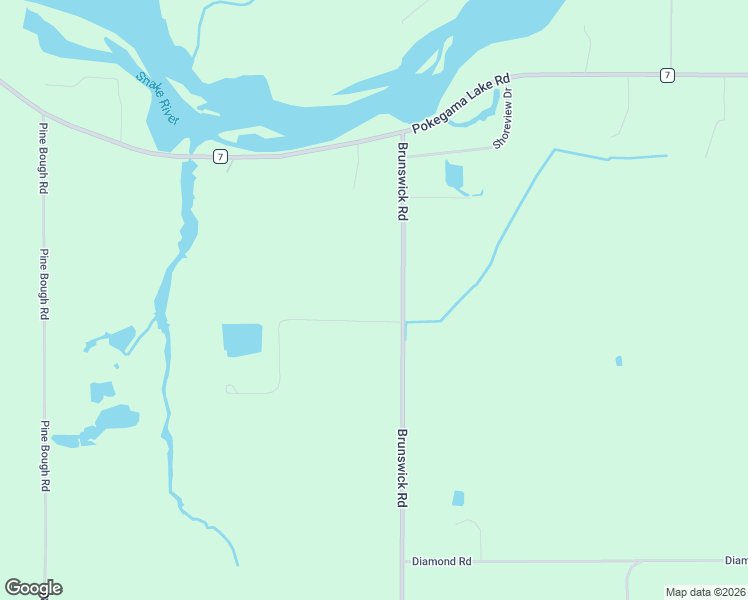 map of restaurants, bars, coffee shops, grocery stores, and more near 15191 Brunswick Road in Pine City