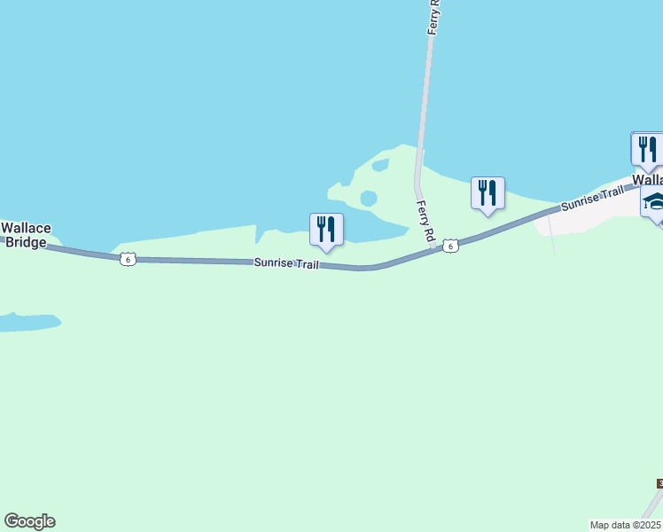 map of restaurants, bars, coffee shops, grocery stores, and more near in Wallace