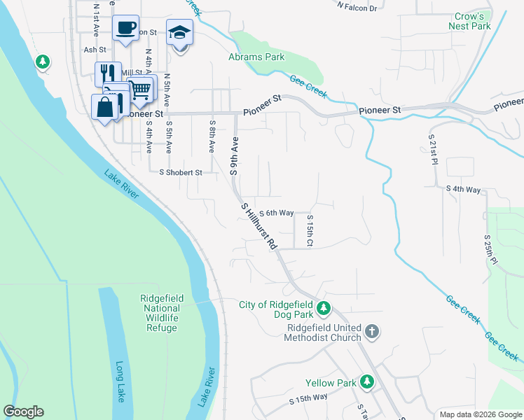 map of restaurants, bars, coffee shops, grocery stores, and more near 925 Cemetery Road in Ridgefield