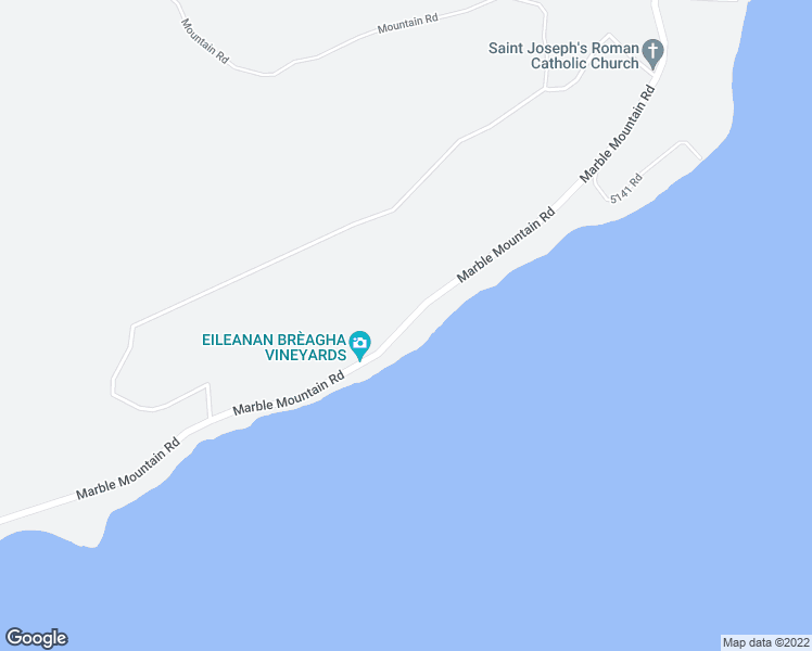 map of restaurants, bars, coffee shops, grocery stores, and more near 5380 Marble Mountain Road in Orangedale