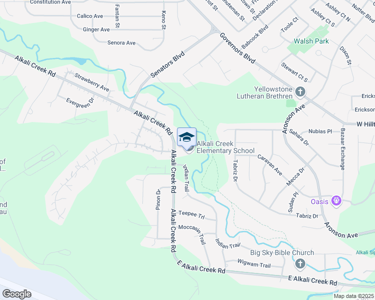 map of restaurants, bars, coffee shops, grocery stores, and more near 681 Alkali Creek Road in Billings